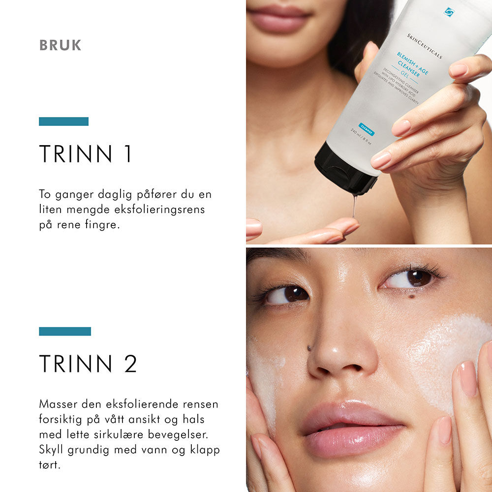 Komplett hudpleierutine om morgenen med Blemish + Age hudpleieserien